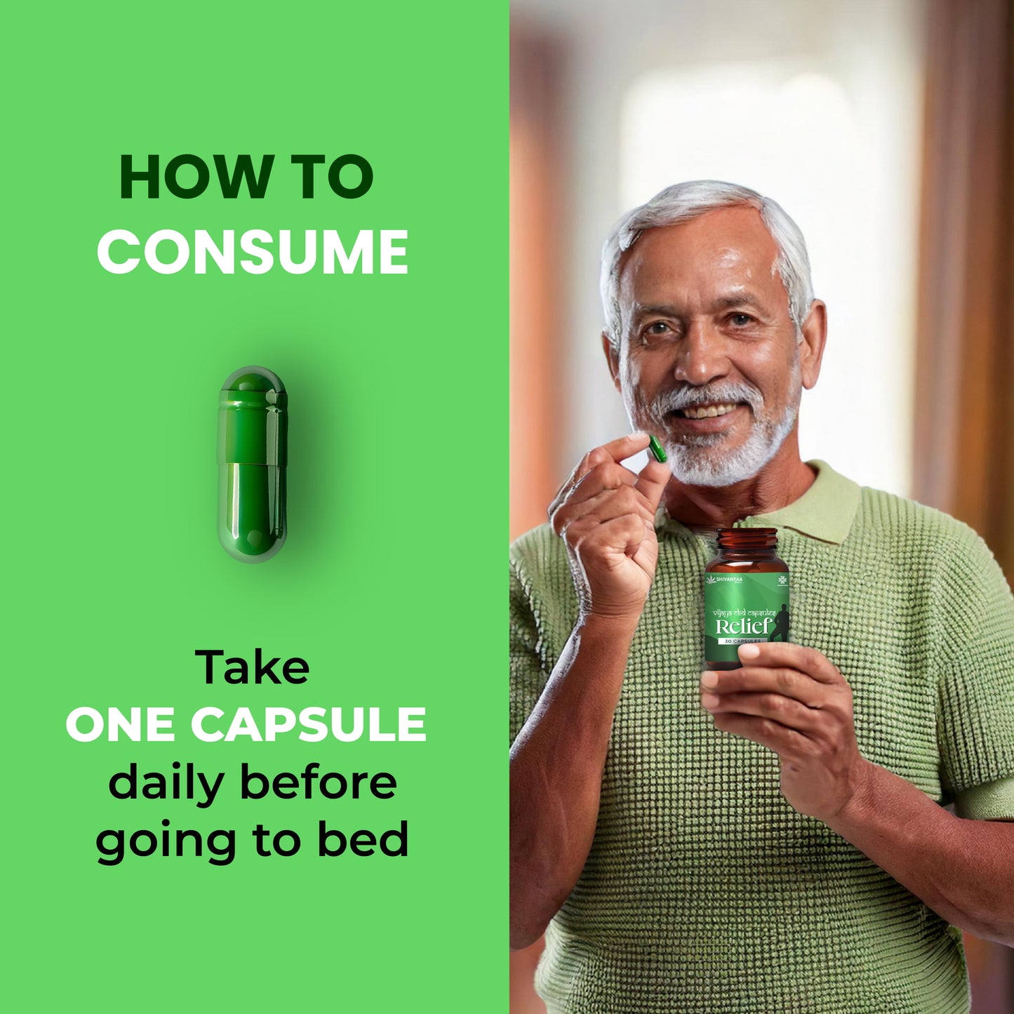 CBD Full Spectrum Relief Capsule | For Pain
