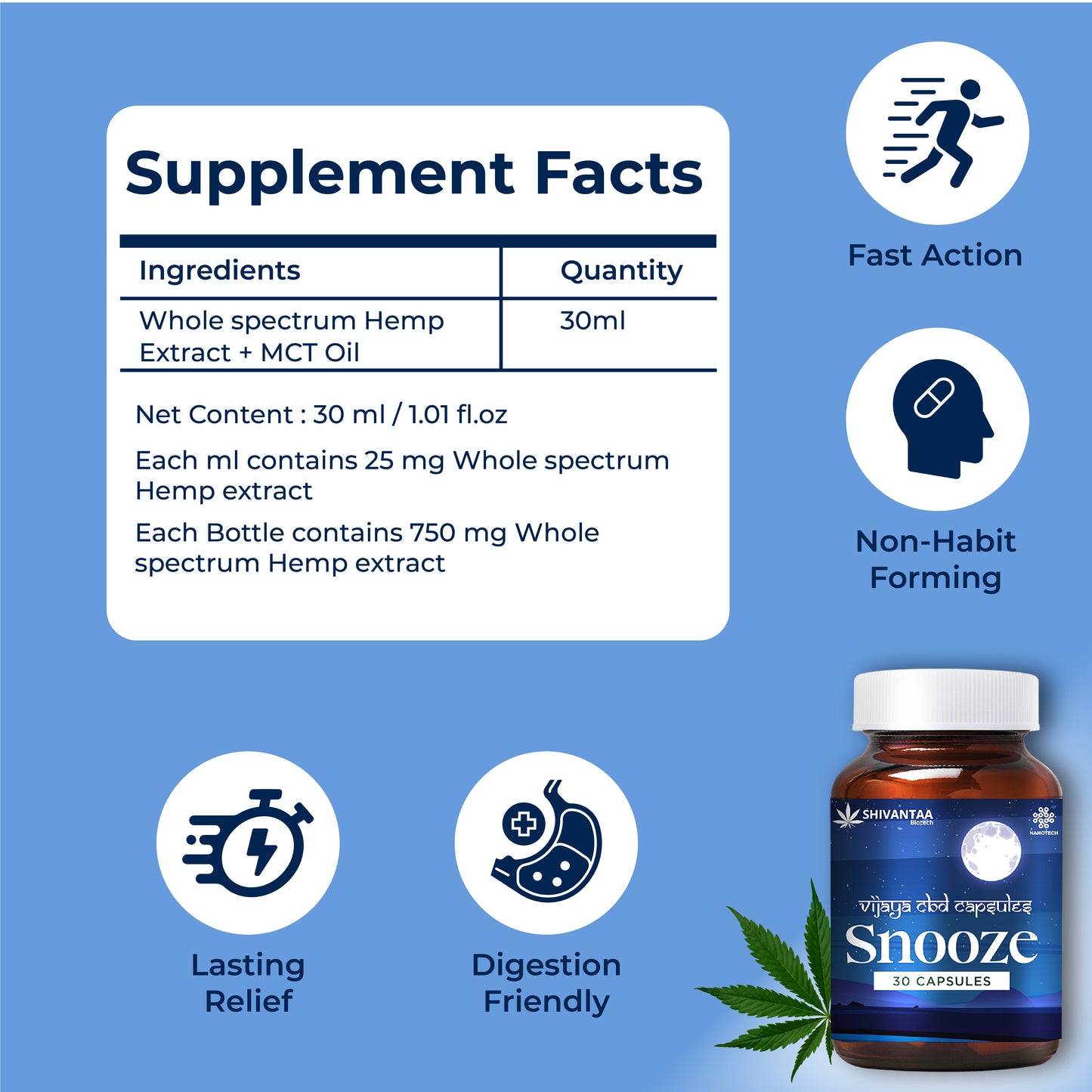 CBD Full Spectrum Snooze Capsule | For Sleep