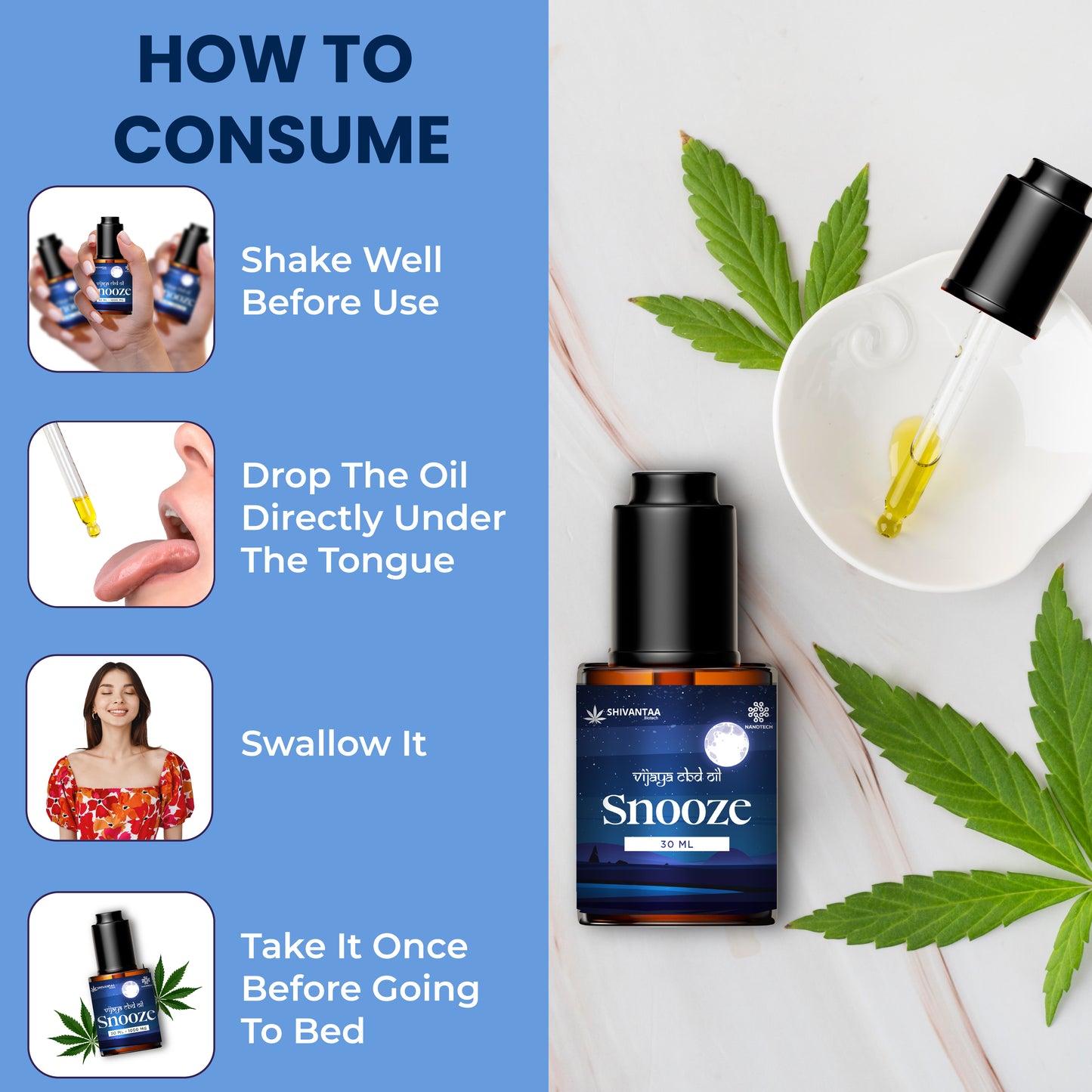 CBD Full Spectrum Snooze  Oil | For Sleep