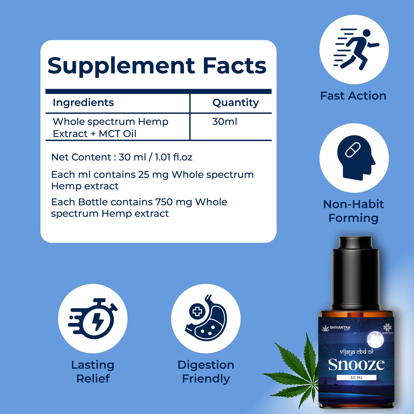 CBD Full Spectrum Snooze  Oil | For Sleep