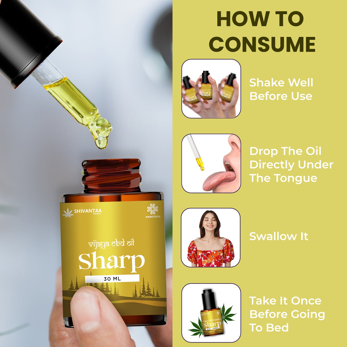 CBD Full Spectrum Sharp  Oil | For Stress